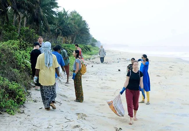  Marine pollution plastics  Kerala youth alert awareness 